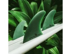 FCS II Carver Neo Glass Eco Blend Sage Thruster - Medium -Vague Surfing Oceane Boutique fcs ii carver neo glass eco blend sage thruster medium fcs 5