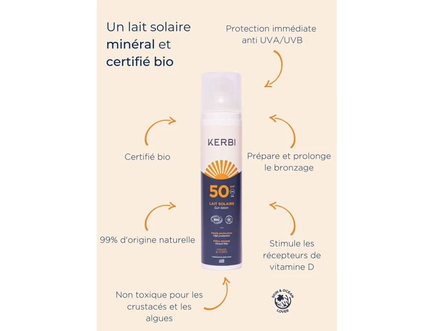 Lait Solaire Bio SPF50 – 100g 7 Lait Solaire Bio SPF50 – 100g – Image 5