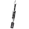 Leash - Hybrid 6' / 7 Mm Coil/Straight Black -Vague Surfing Oceane Boutique leash hybrid 6 coilstraight black sic